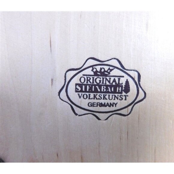 7/1296 Vintage Steinbach Big Nut Cracker Shepard on Wooden Stand Hand Made Net C - Picture 7 of 7